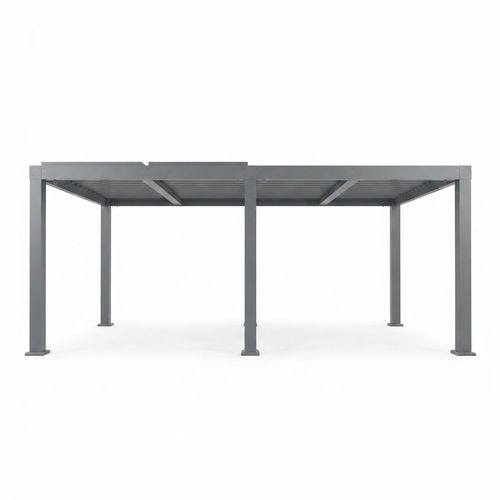 12 x 20 ft Louvered Pergola, Grey